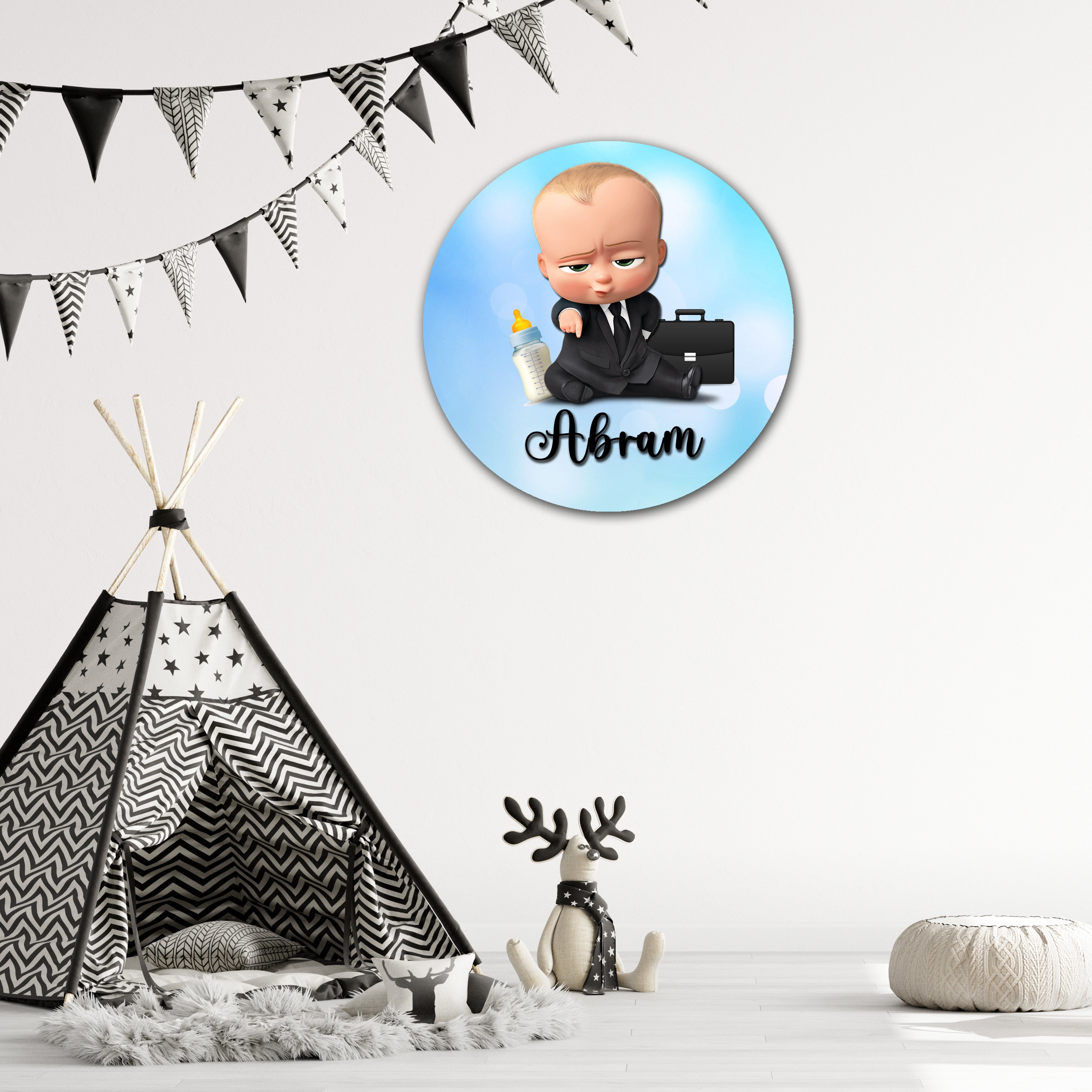Kids Name Plate 2 Layer - Baby Boss